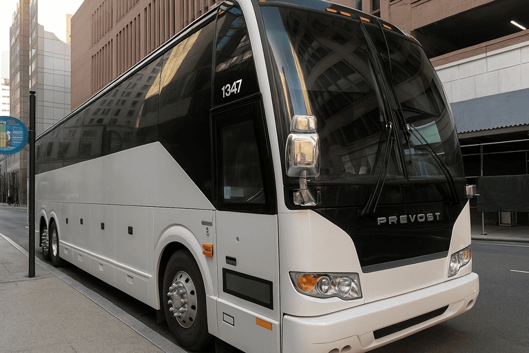a High Point Minibus Company coach bus