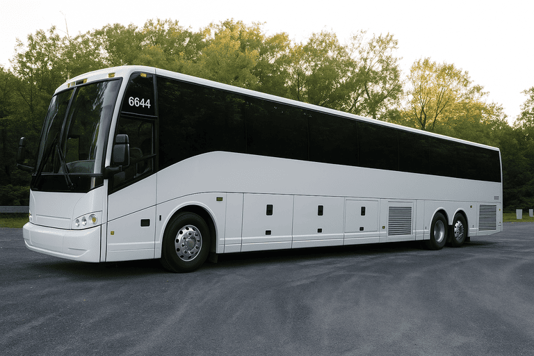 exterior of High Point Minibus Company coach bus