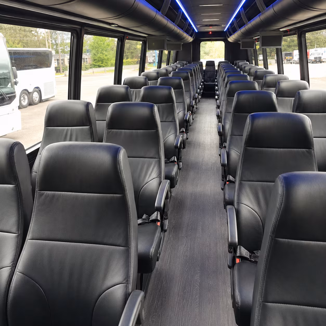 high point 25 passenger minibus interior