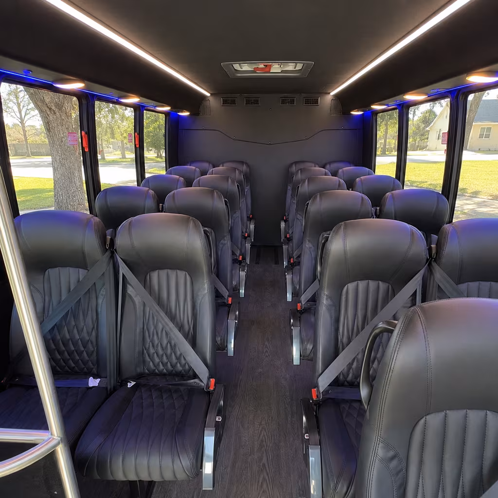high point 28 passenger minibus inside