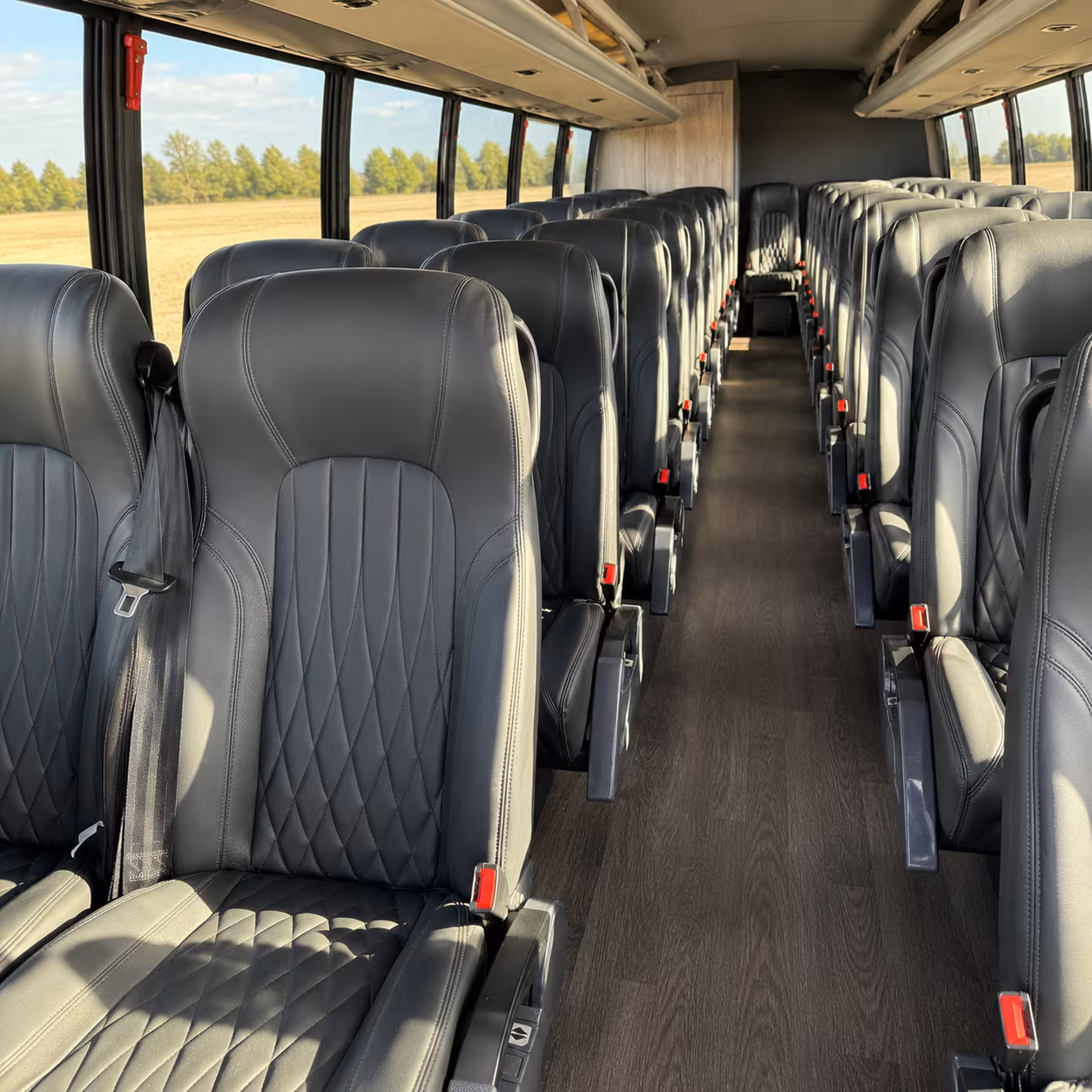 high point 35 passenger minibus interior
