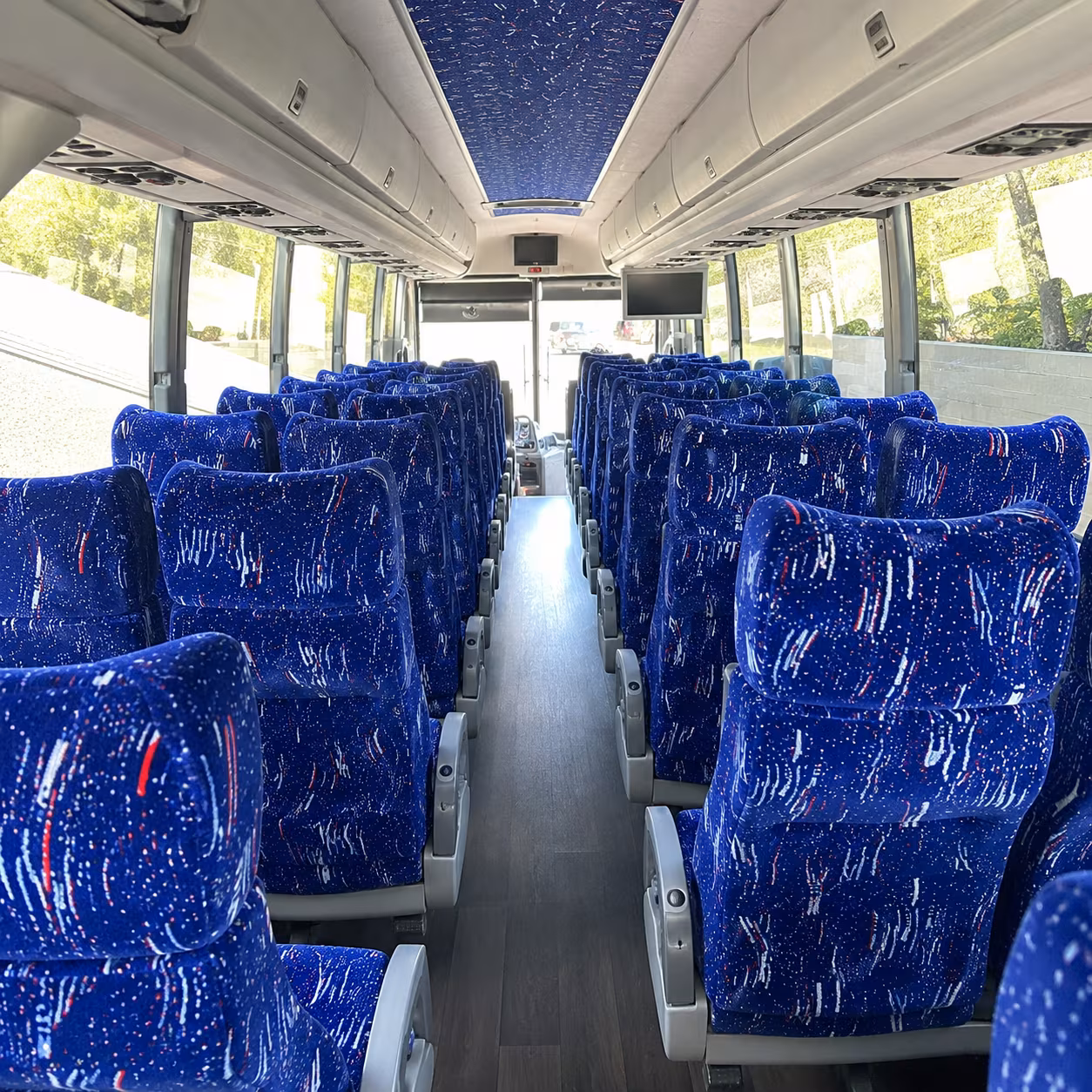 high point 50 passenger charter bus interior