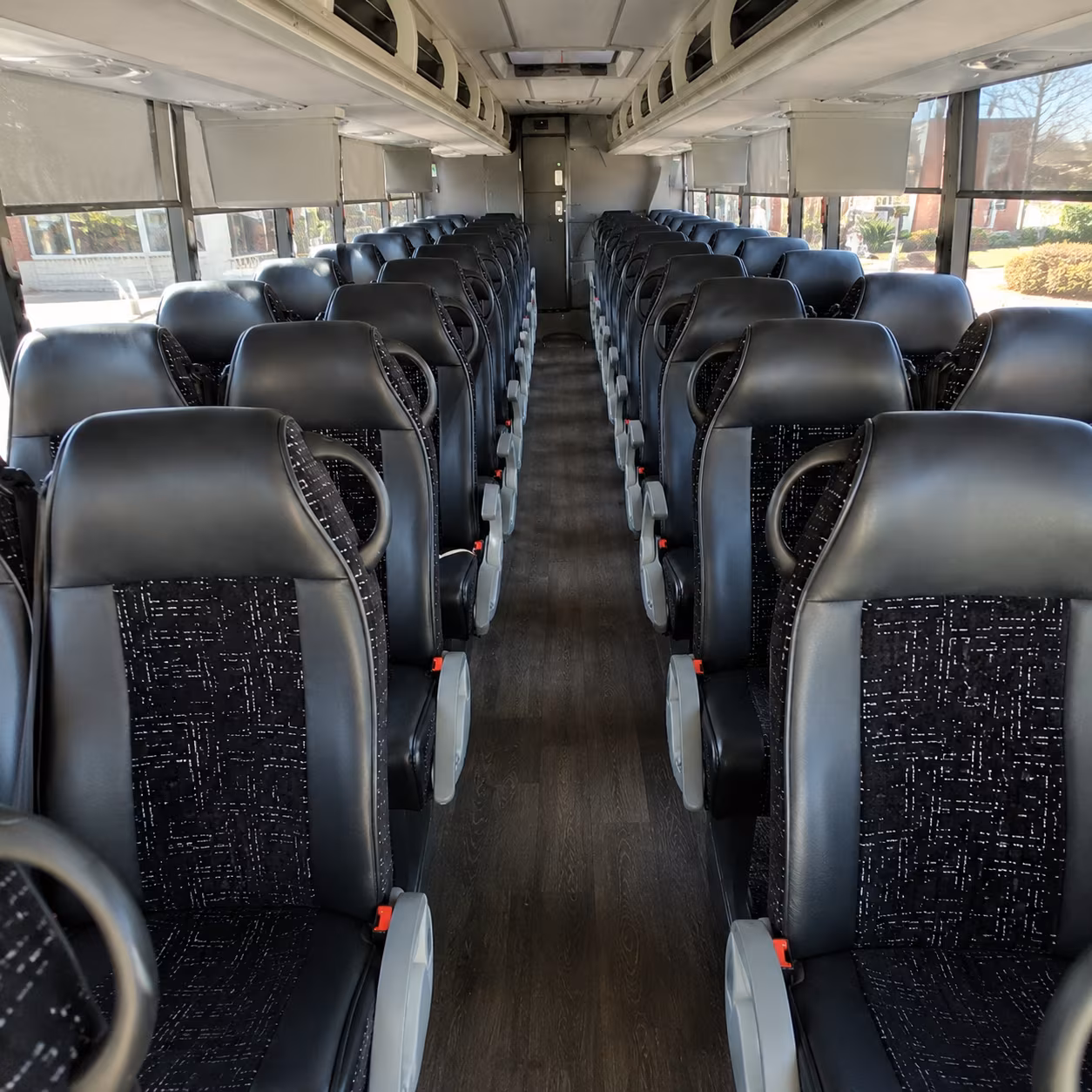 high point 54 passenger charter bus inside
