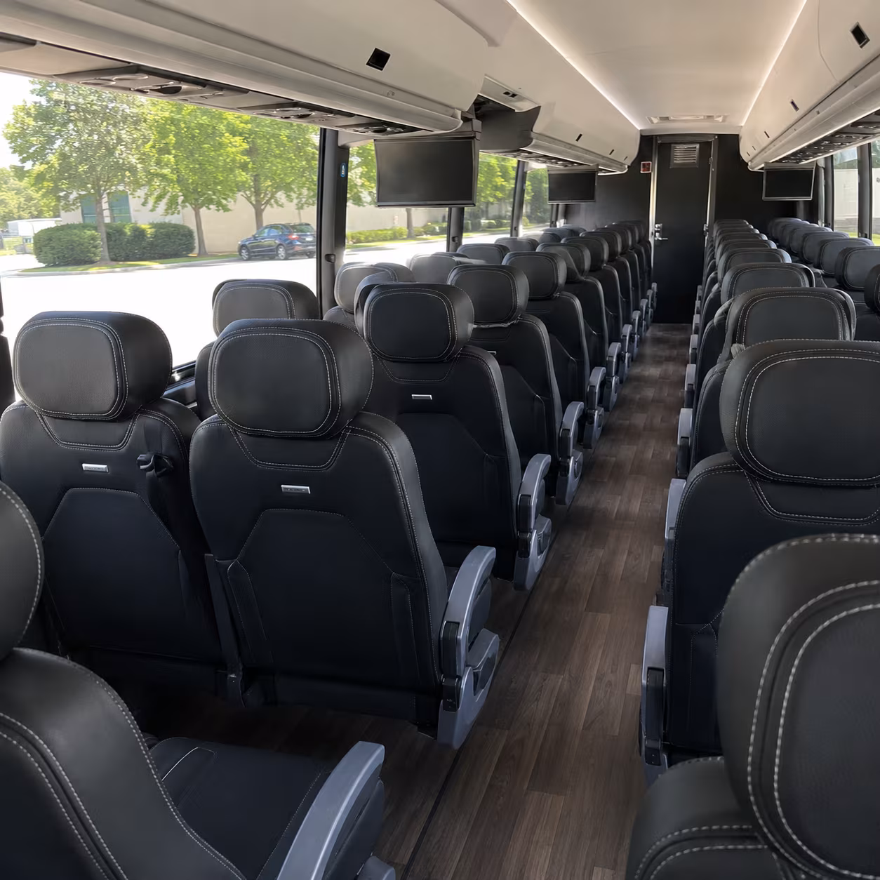 high point 56 passenger charter bus interior