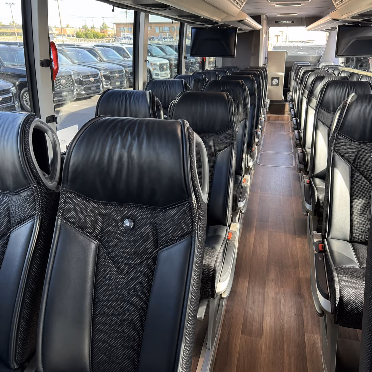 high point charter bus inside