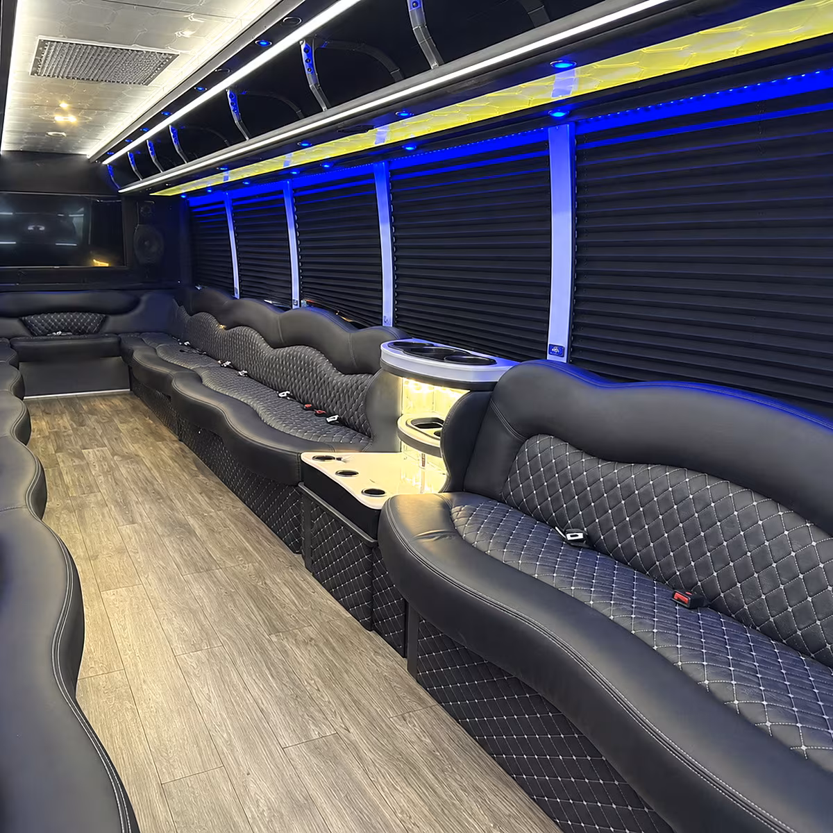 high point party bus inside