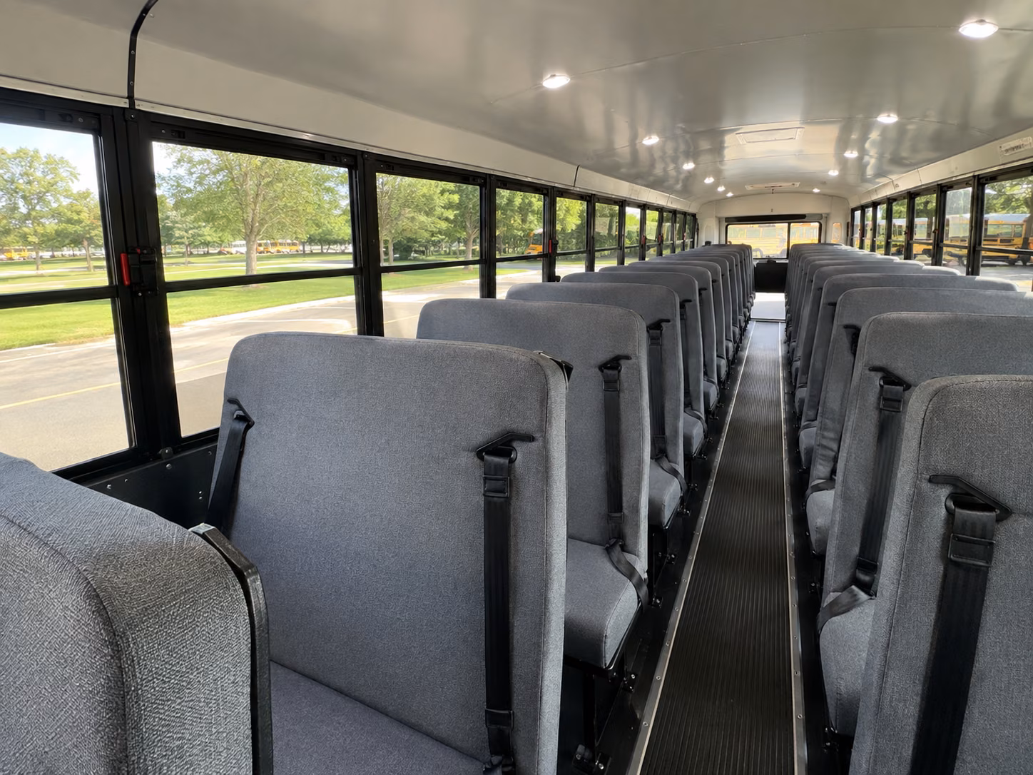 high point school bus inside